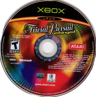 Trivial Pursuit Unhinged (USA) Game Disc